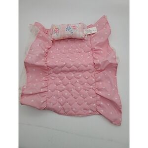 Vintage Barbie Dream Bed Pink Heart Comforter, Pillow, Canopy‎ top Replacement